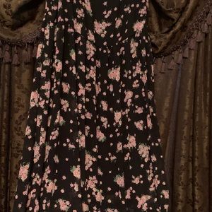 Torrid black and pink layered dress